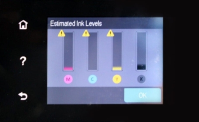 Understanding the Ink Levels Window